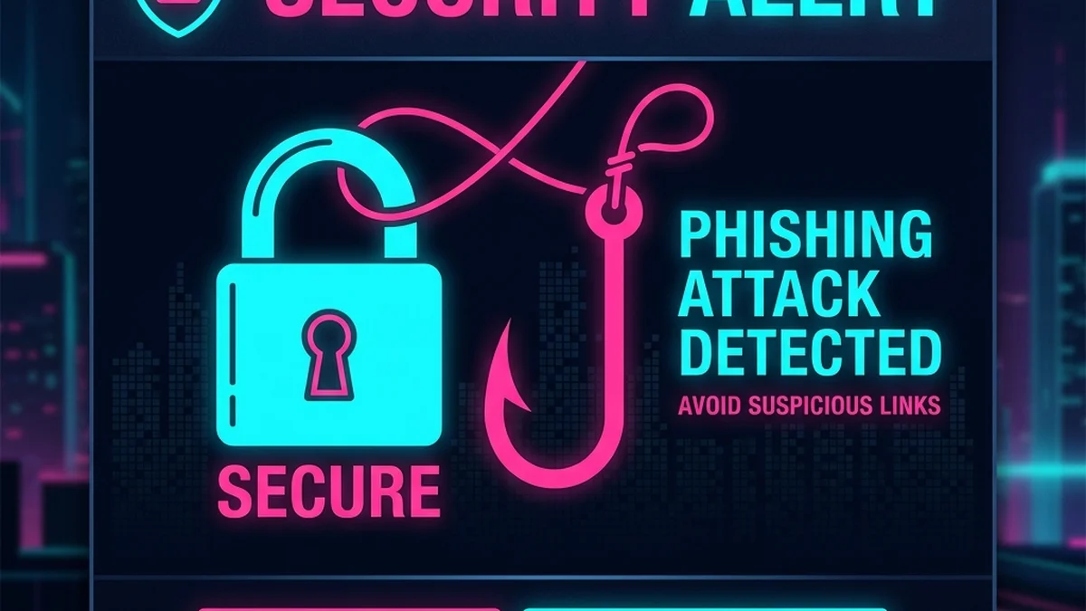 Phishing Hook and Padlock UI