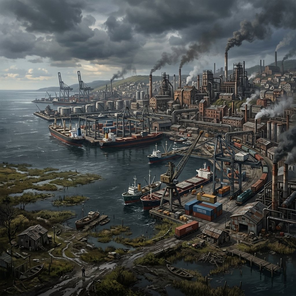 Aerial view of Port Gellhorn